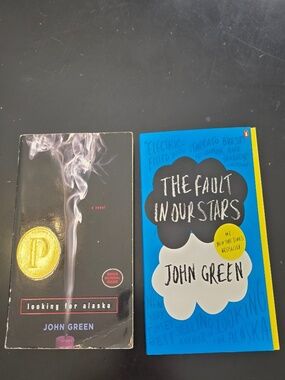 Lot of 2 John Green Paperbacks - Looking for Alaska / The Fault in Our Stars
